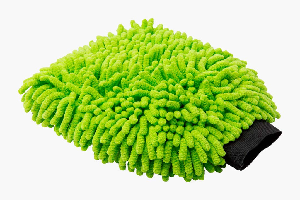 green car wash mitt