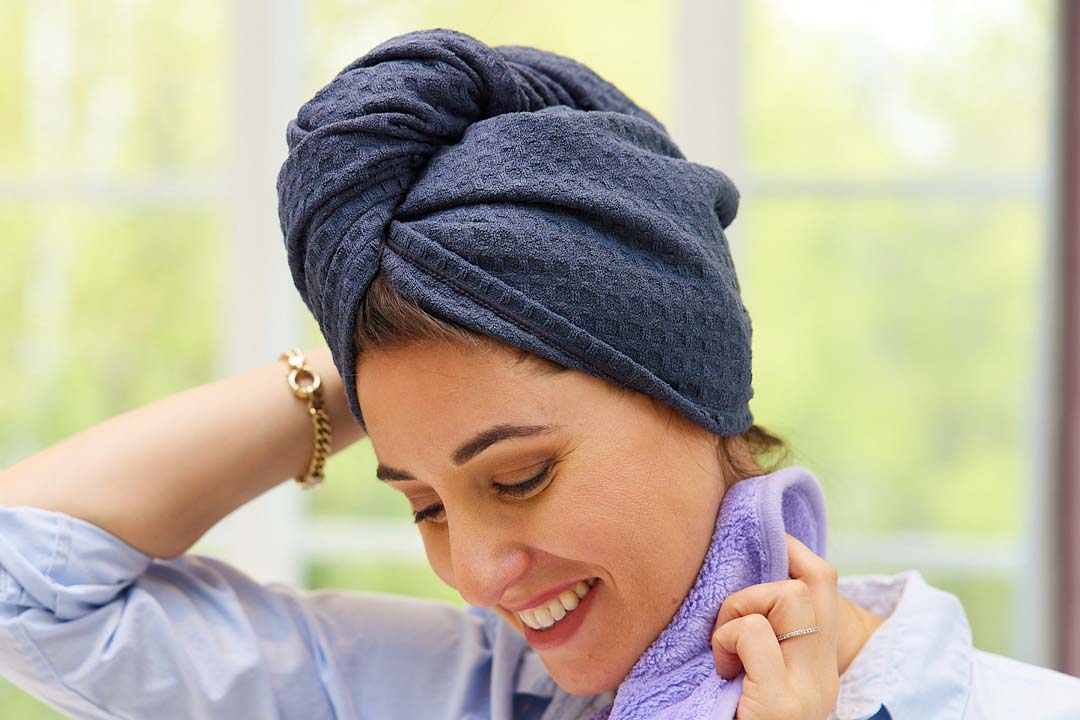 Waffle Weave Hair Towel Wrap – Maker's Clean - Main Image