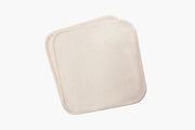 Beige square cleaning cloth on a white background