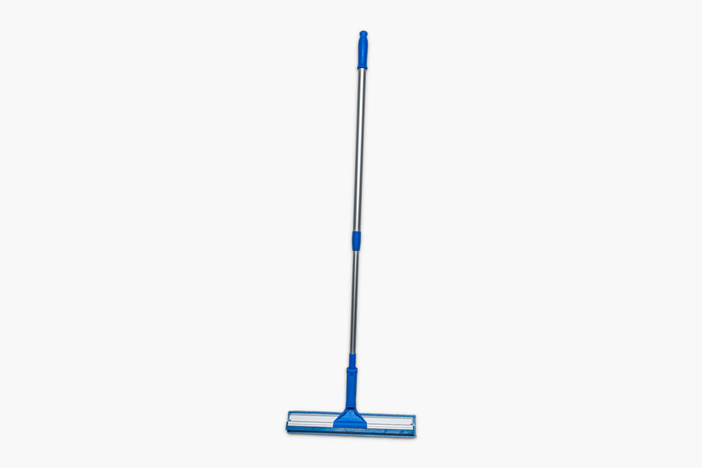 thumbnail image 2 of Upgrade Window Squeegee With Extension Pole - 12" Rubber Blade & Microfiber Scrubber, Streak-Free Cleaning 2 of 14