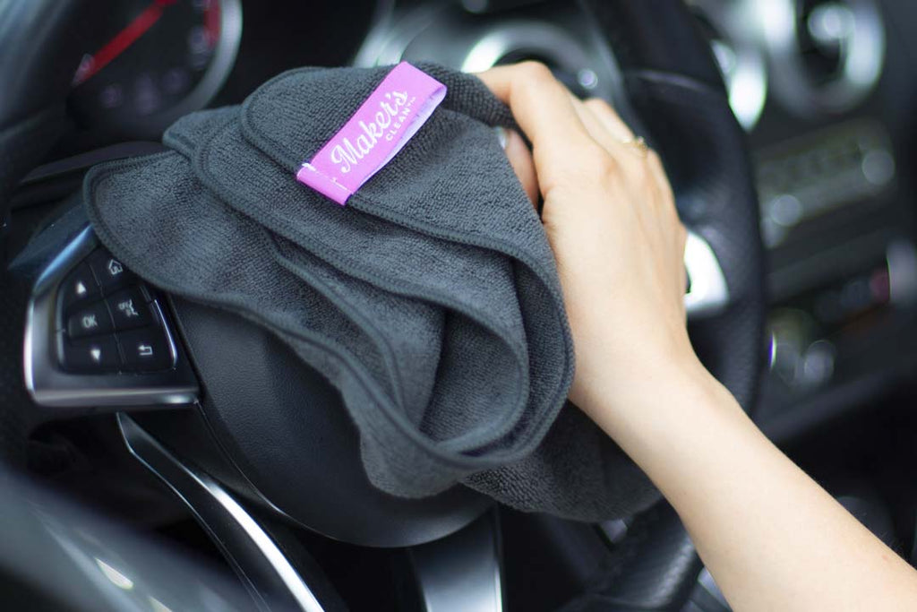 all-purpose grey car cleaning cloth